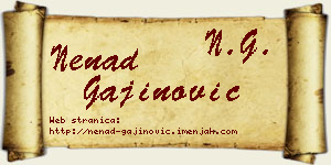 Nenad Gajinović vizit kartica